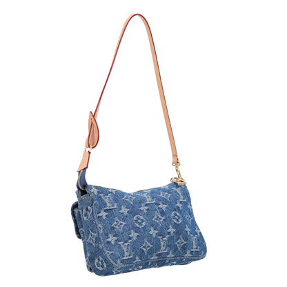Louis Vuitton Monogram Pochette Accessories Cargo  Blue Denim 2 of 9