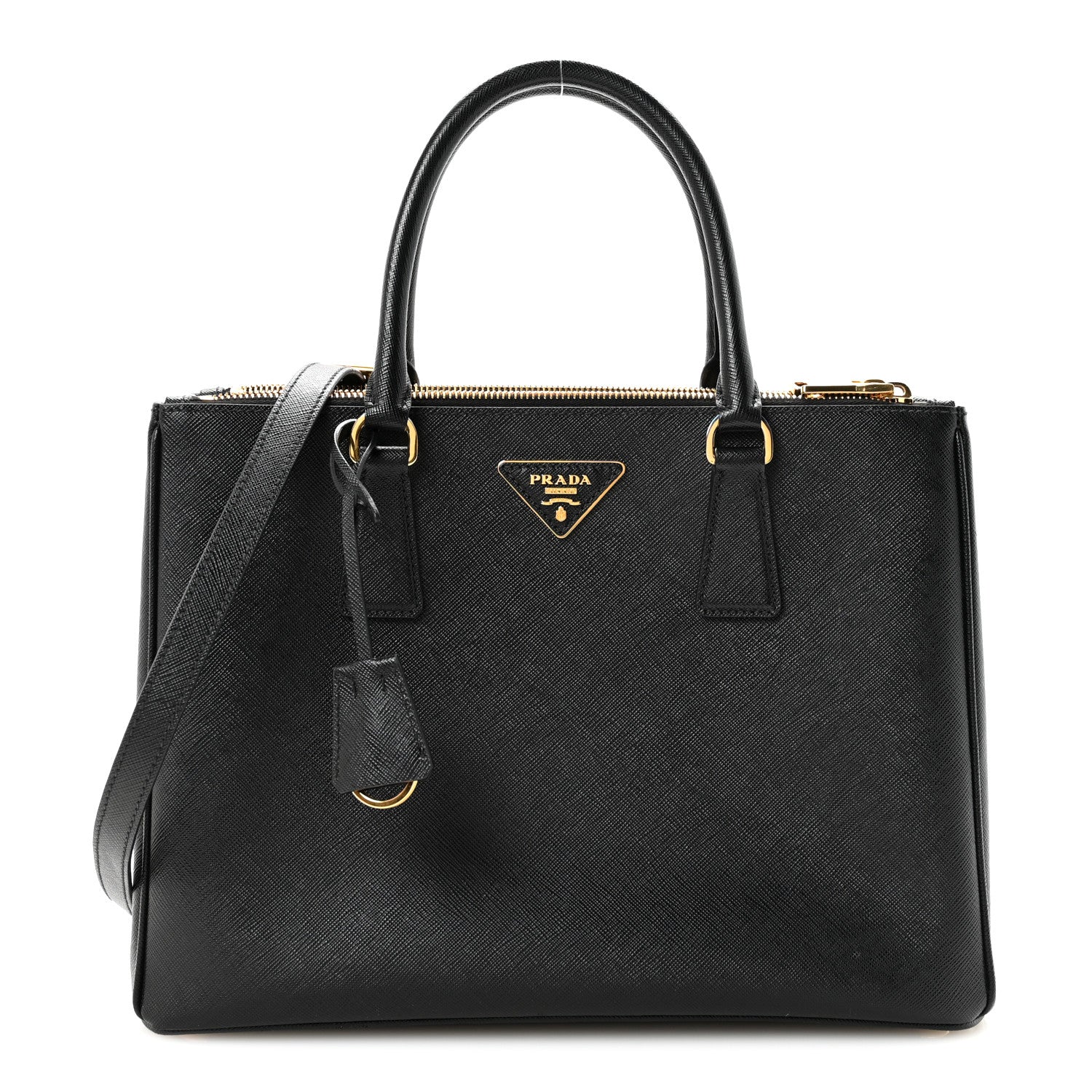 Prada Saffiano Lux Large Galleria Double Zip Tote Black 1 of 9