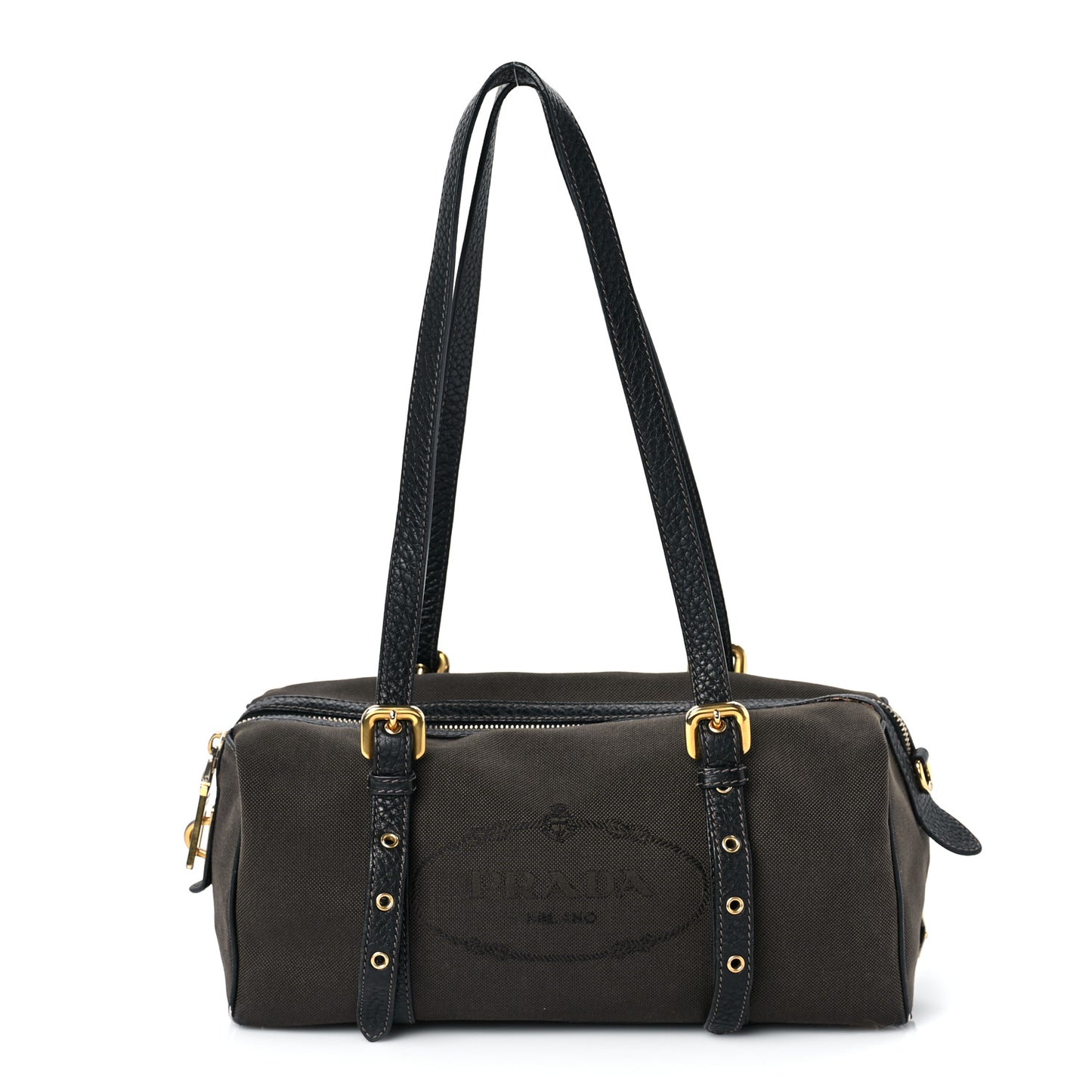 Jacquard Logo Shoulder Bag Moro Black