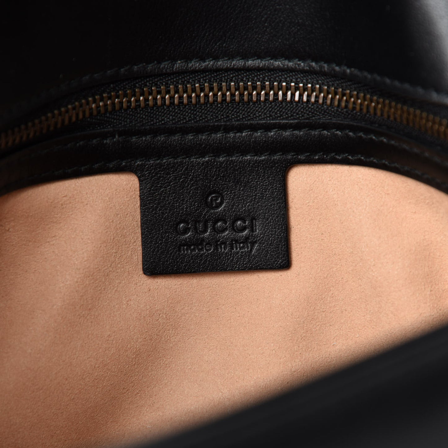 Calfskin Matelasse Small GG Marmont Shoulder Bag Black