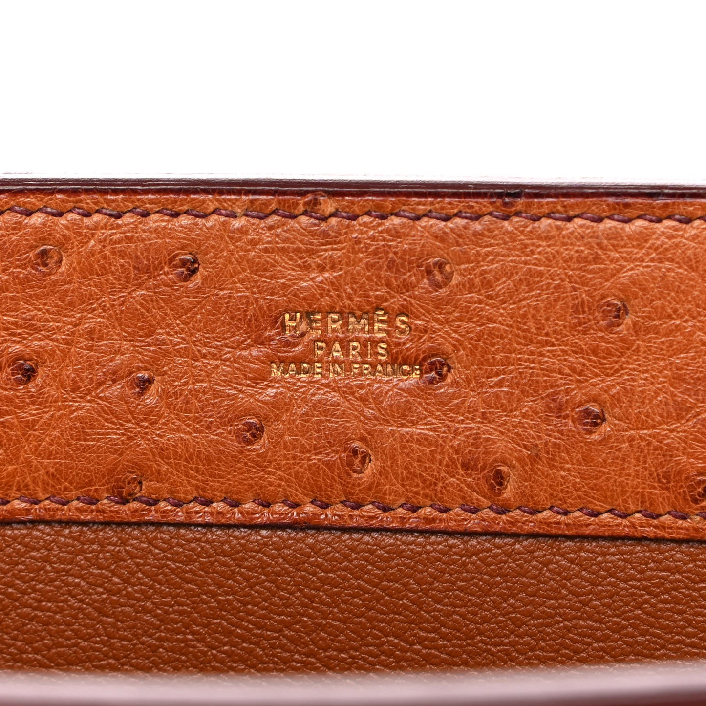Ostrich Muzo Shoulder Bag Gold