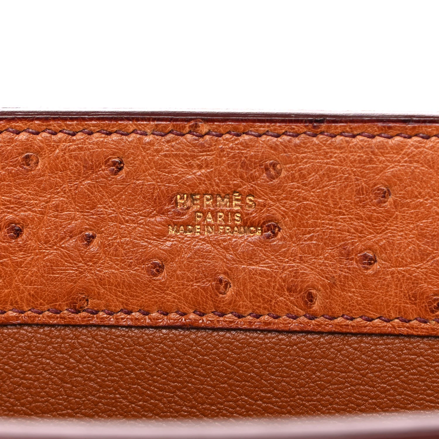 Hermes Ostrich Muzo Shoulder Bag Gold 6 of 12