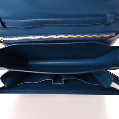 Celine Goatskin Medium Classic Box Flap Bag Deepsea 5 of 10