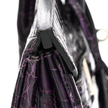 Hermes Shiny Niloticus Crocodile Birkin 30 Amethyst 13 of 18
