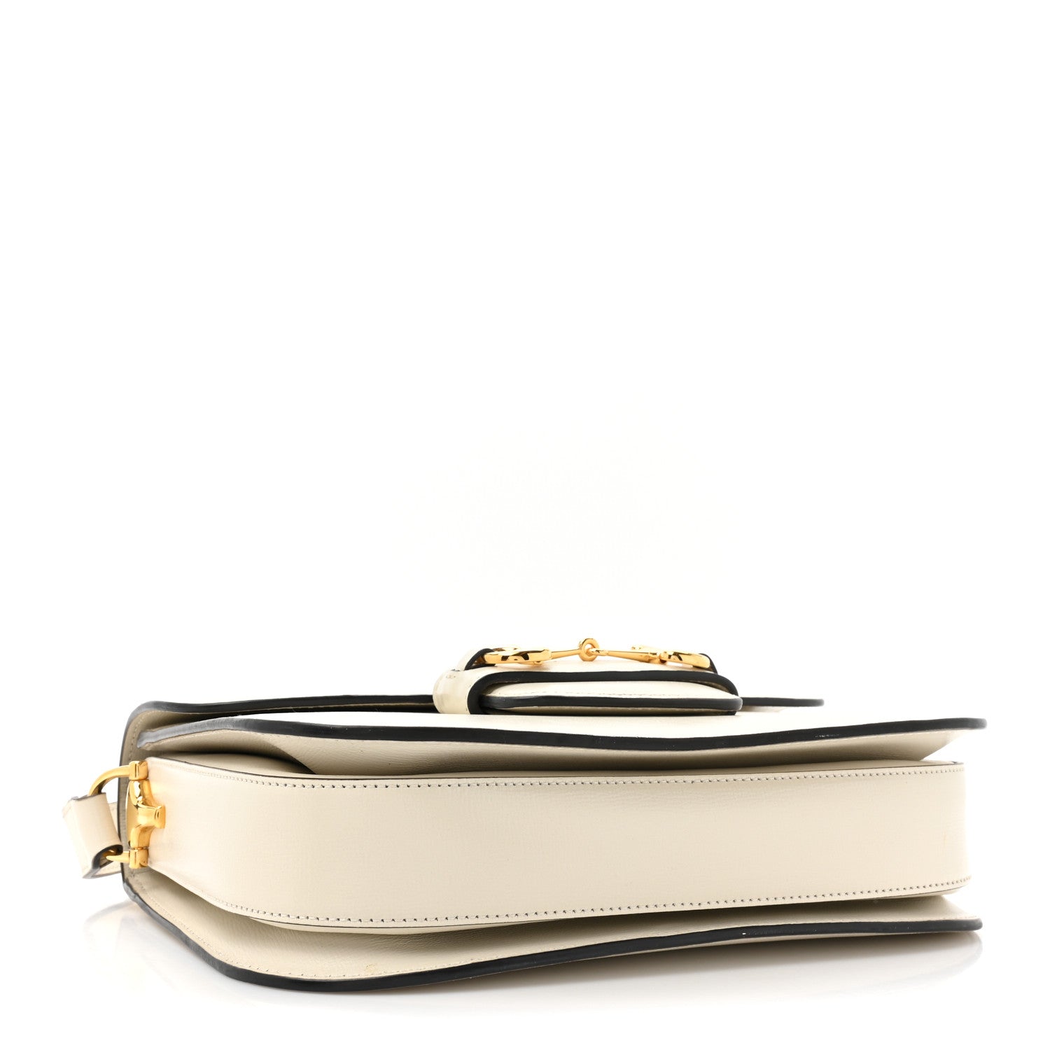 Gucci Azalea Calfskin Horsebit 1955 Shoulder Bag Mystic White 3 of 14
