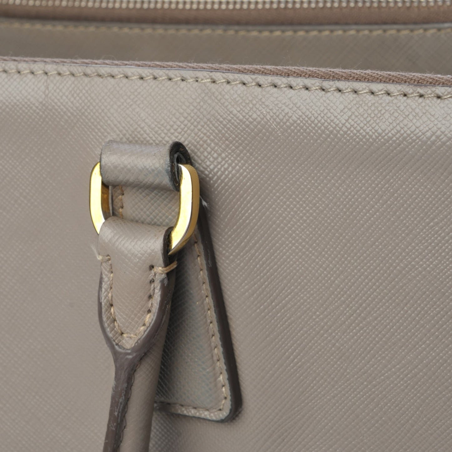 Saffiano Lux Extra Large Galleria Double Zip Tote Argilla