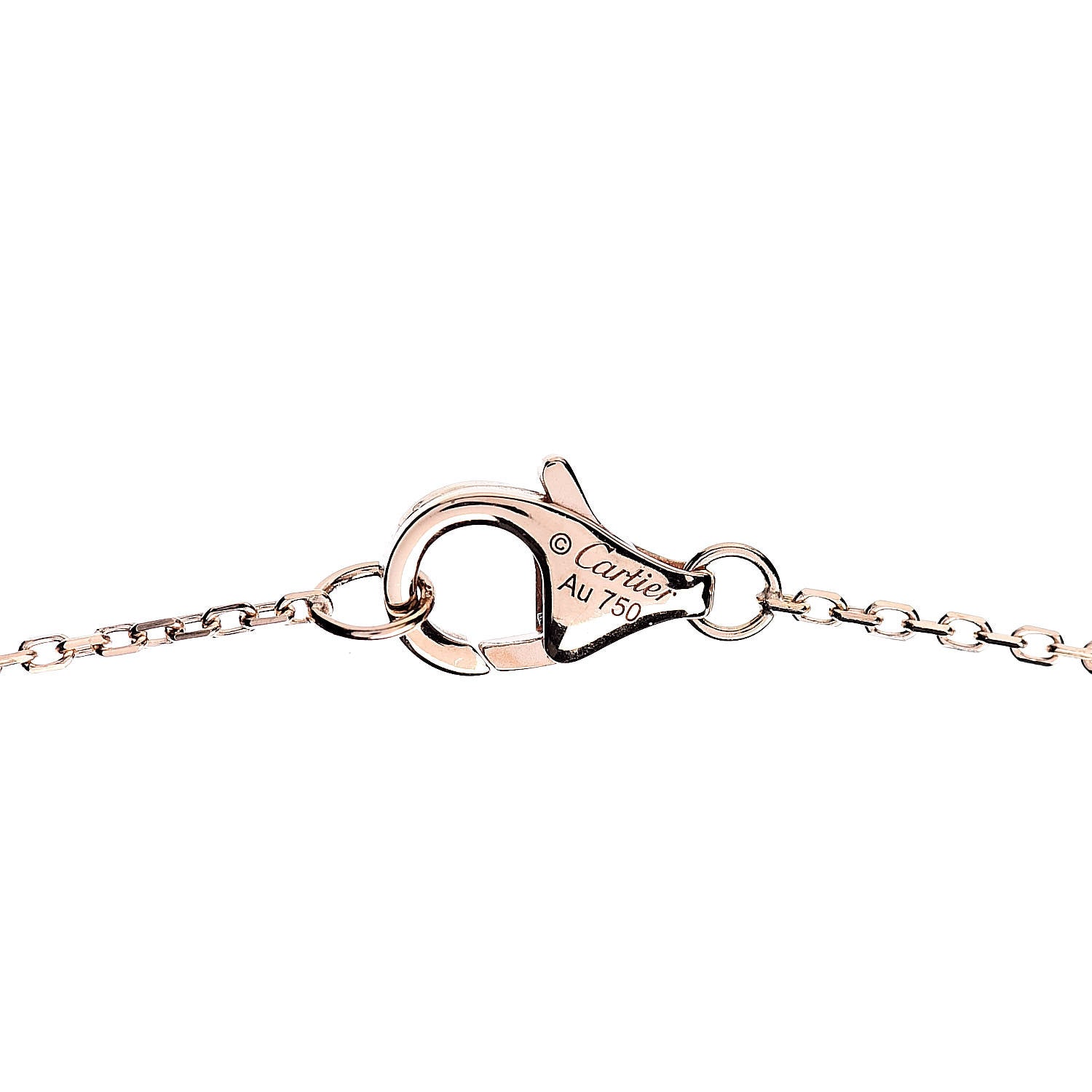 Cartier 18K Pink Gold Diamond Mother of Pearl Black Onyx XS Amulette de Cartier Necklace 6 of 7