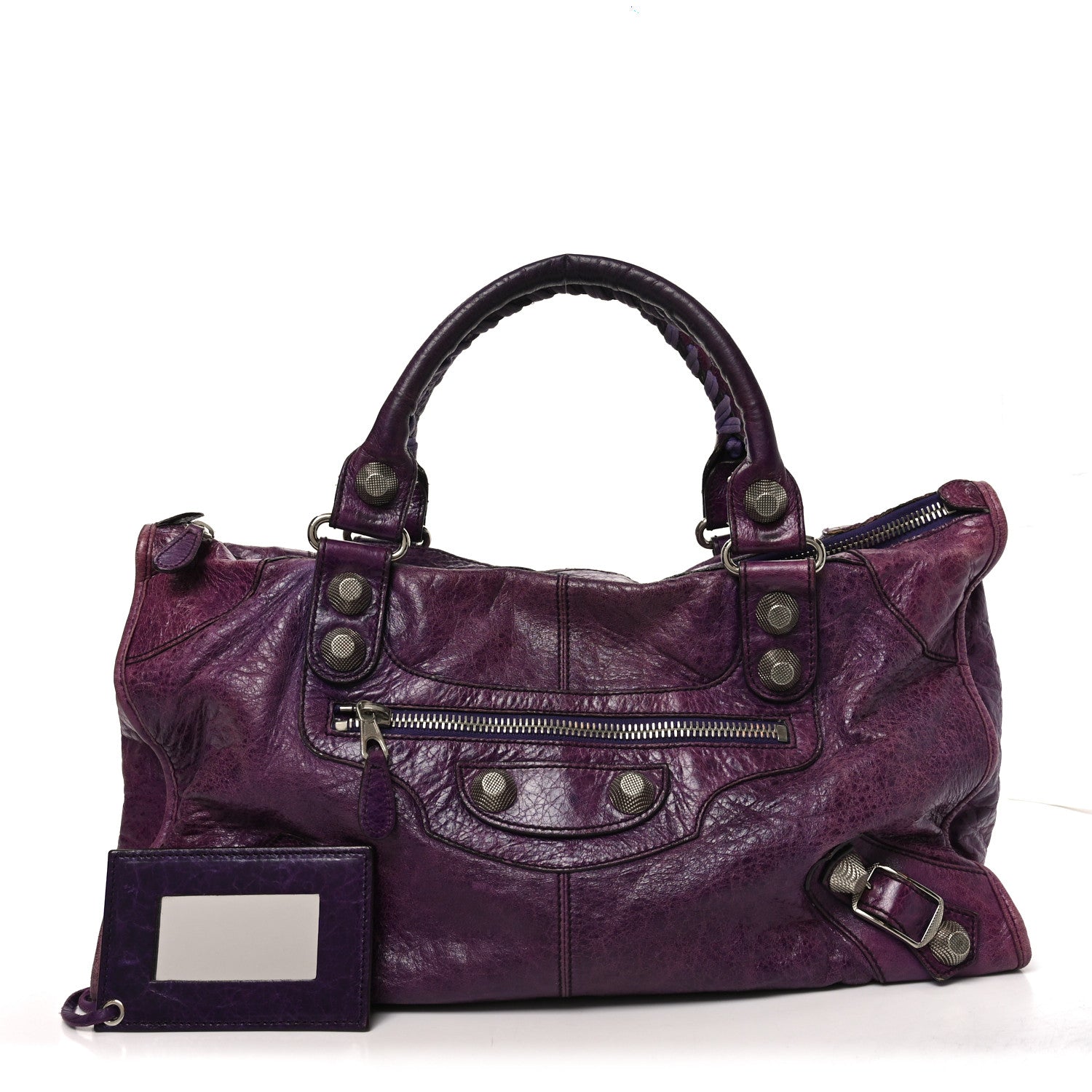 Balenciaga Agneau Giant 21 Silver Hardware Work Raisin 1824539