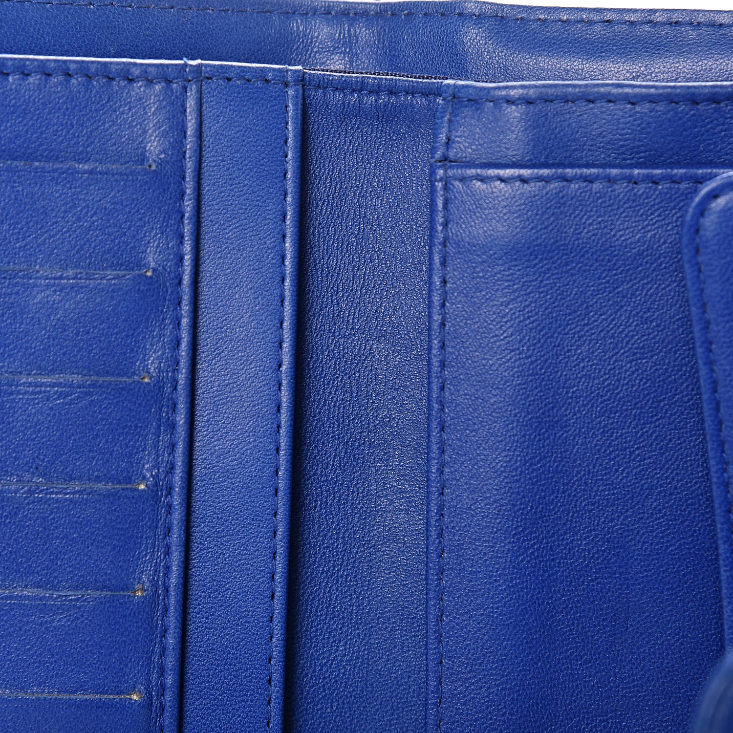 Chanel Lambskin Quilted Large Flap Wallet Blue 10 of 13