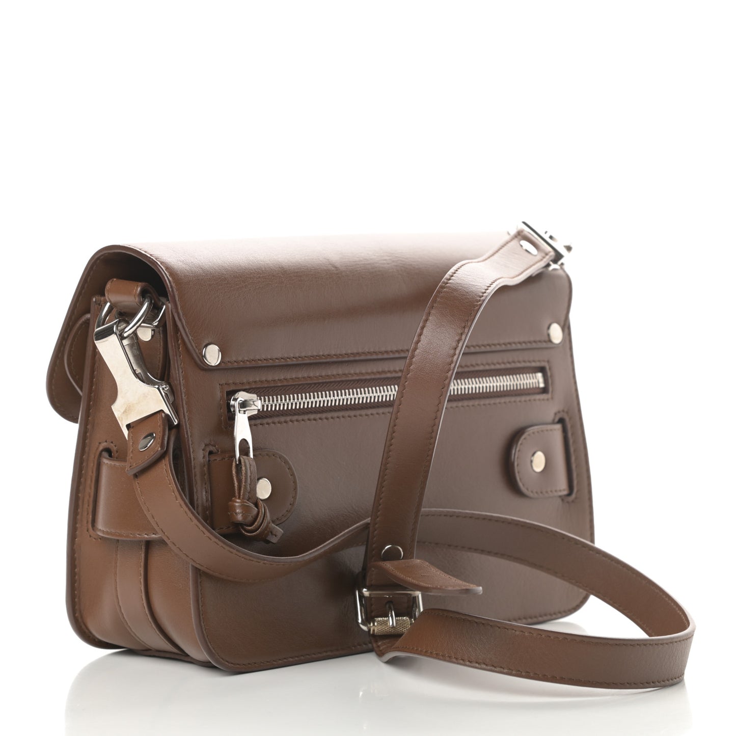 Smooth Calfskin Mini PS11 Classic Shoulder Bag Hazelnut