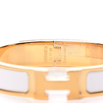 Hermes Enamel Narrow Clic Clac H Bracelet PM White 4 of 5