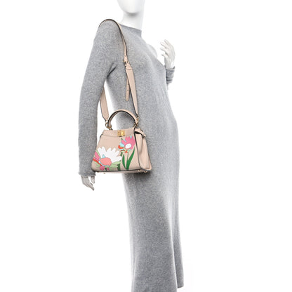 Fendi Nappa Flower Inlay Mini Peekaboo Iconic Satchel Poudre Sand Nuvola Multicolor 2 of 13