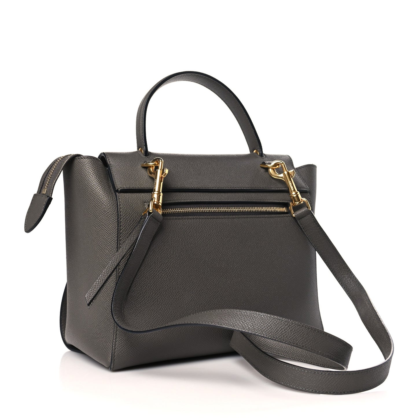 Baby Grained Calfskin Micro Belt Bag Grey