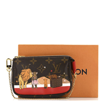 Louis Vuitton Monogram 2018 Christmas Animation Mini Cats Pochette Accessories 9 of 9