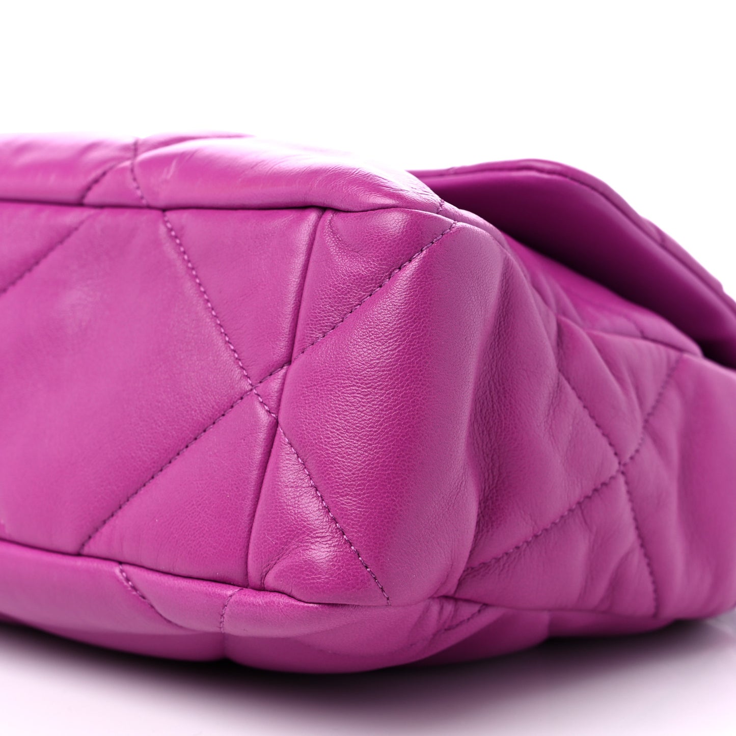 Lambskin Quilted Large Chanel 19 Flap Purple
