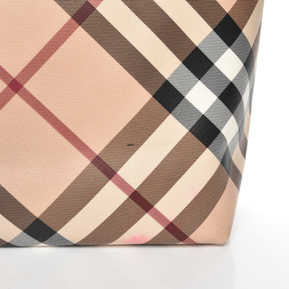 Burberry Nova Check Patent Trim Medium Shopper Tote Black 9 of 11