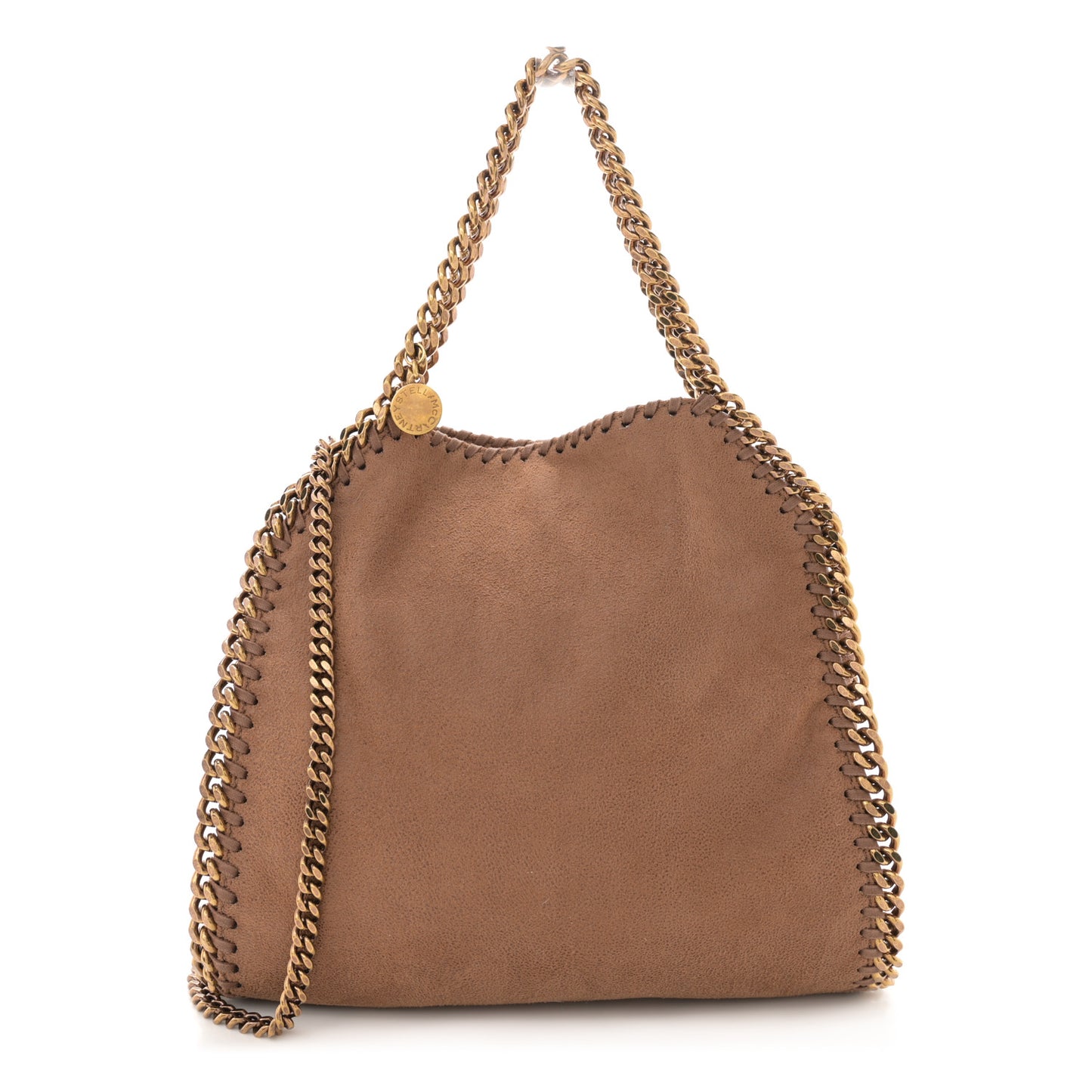 Shaggy Deer Mini Falabella Fold Over Tote Beige