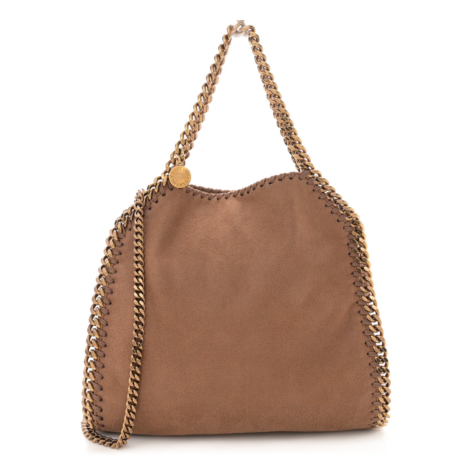 Stella McCartney Shaggy Deer Mini Falabella Fold Over Tote Beige 1 of 9
