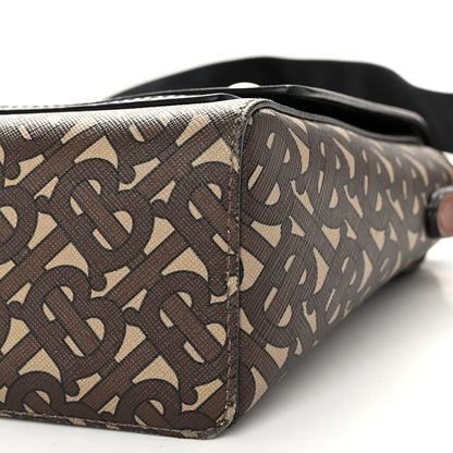 Burberry E-Canvas Monogram Stripe Note Crossbody Bag Bridle Brown 9 of 10