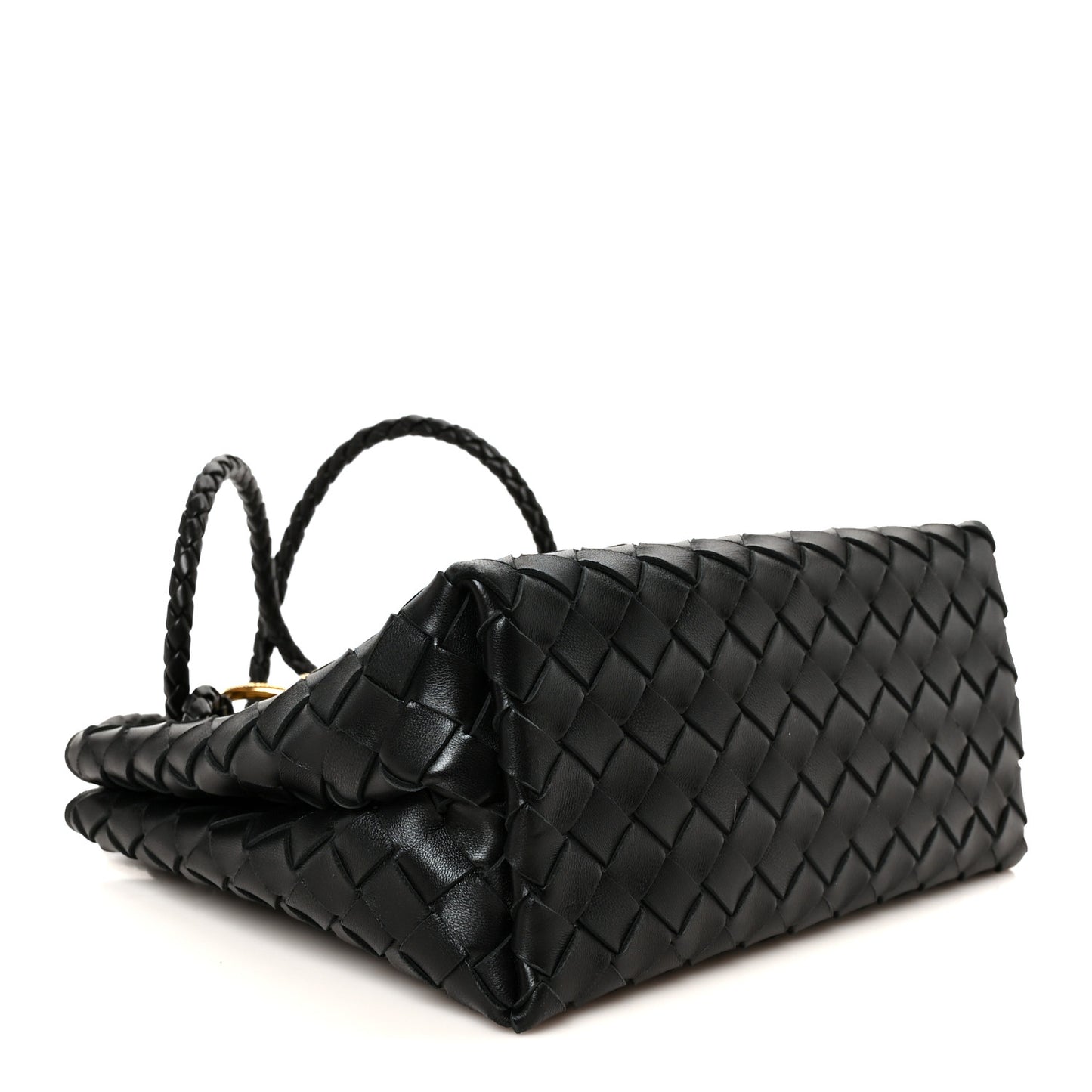 Nappa Intrecciato Small Andiamo Shoulder Bag Black