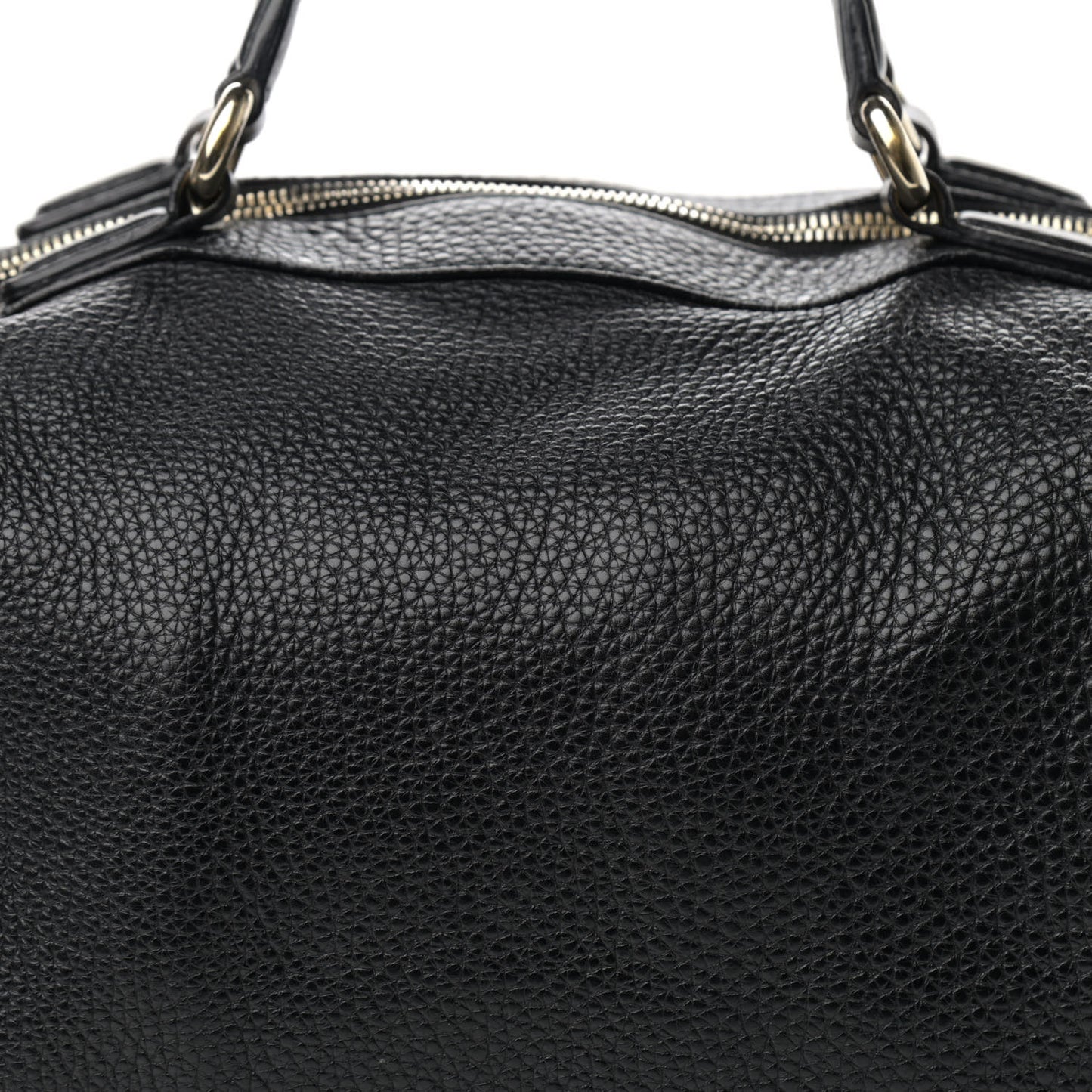 Pebbled Calfskin Medium Soho Boston Black