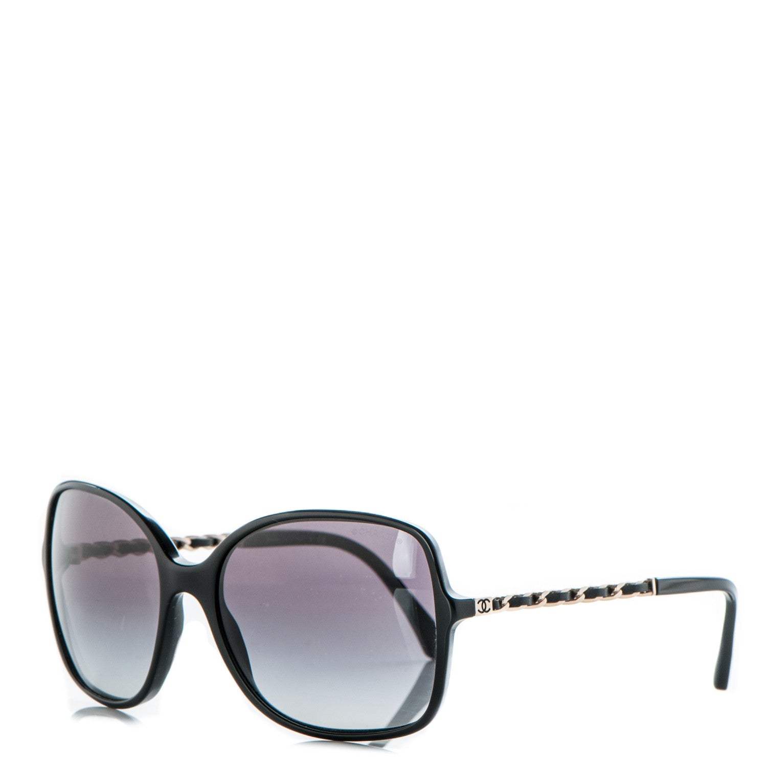 Chanel Lambskin Square Chain Sunglasses 5210-Q Black 1 of 6