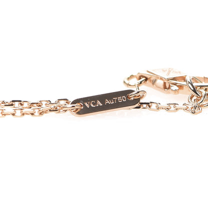 Van Cleef & Arpels 18K Rose Gold Carnelian Sweet Alhambra Bracelet 5 of 8