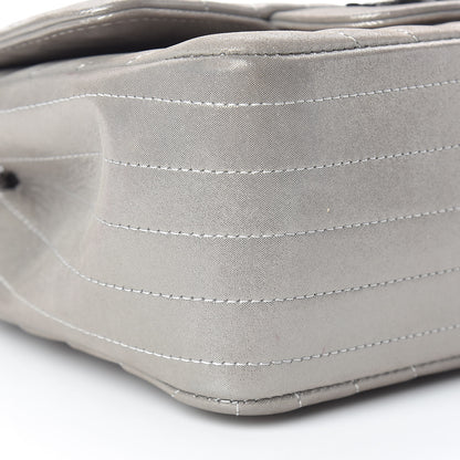 Chanel Iridescent Calfskin Chevron Quilted Mini Square Flap Silver 9 of 11