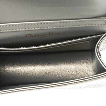 Christian Dior Metallic Grained Calfskin Baby Diorama Flap Bag Champagne 4 of 8