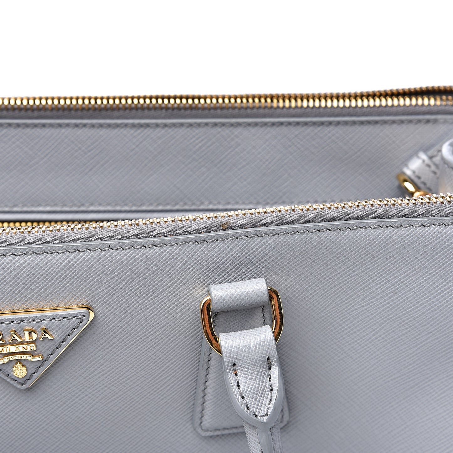 Saffiano Medium Galleria Double Zip Tote Granito