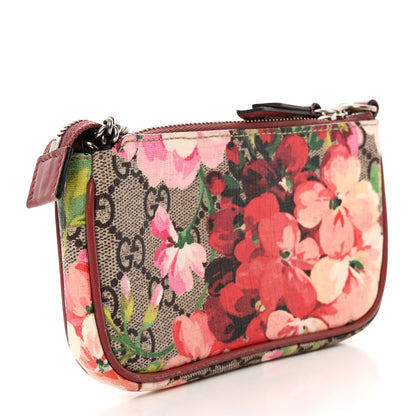 Gucci GG Supreme Monogram Blooms Mini Chain Bag Beige Multicolor Dry Rose 3 of 11