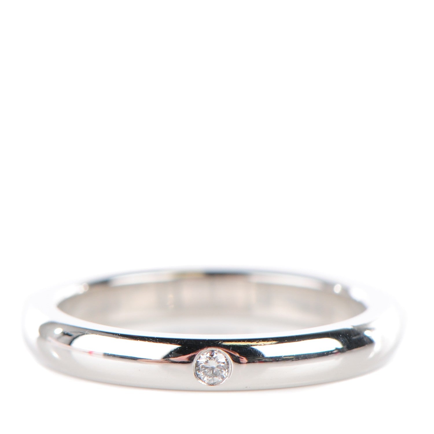 Tiffany Platinum Diamond Elsa Peretti Band Ring 5.5 1 of 6