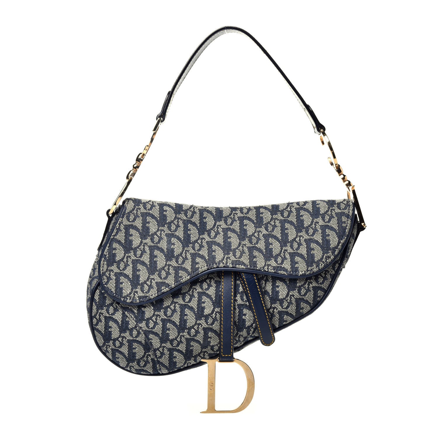 Christian Dior Monogram Saddle Bag Blue 1 of 9