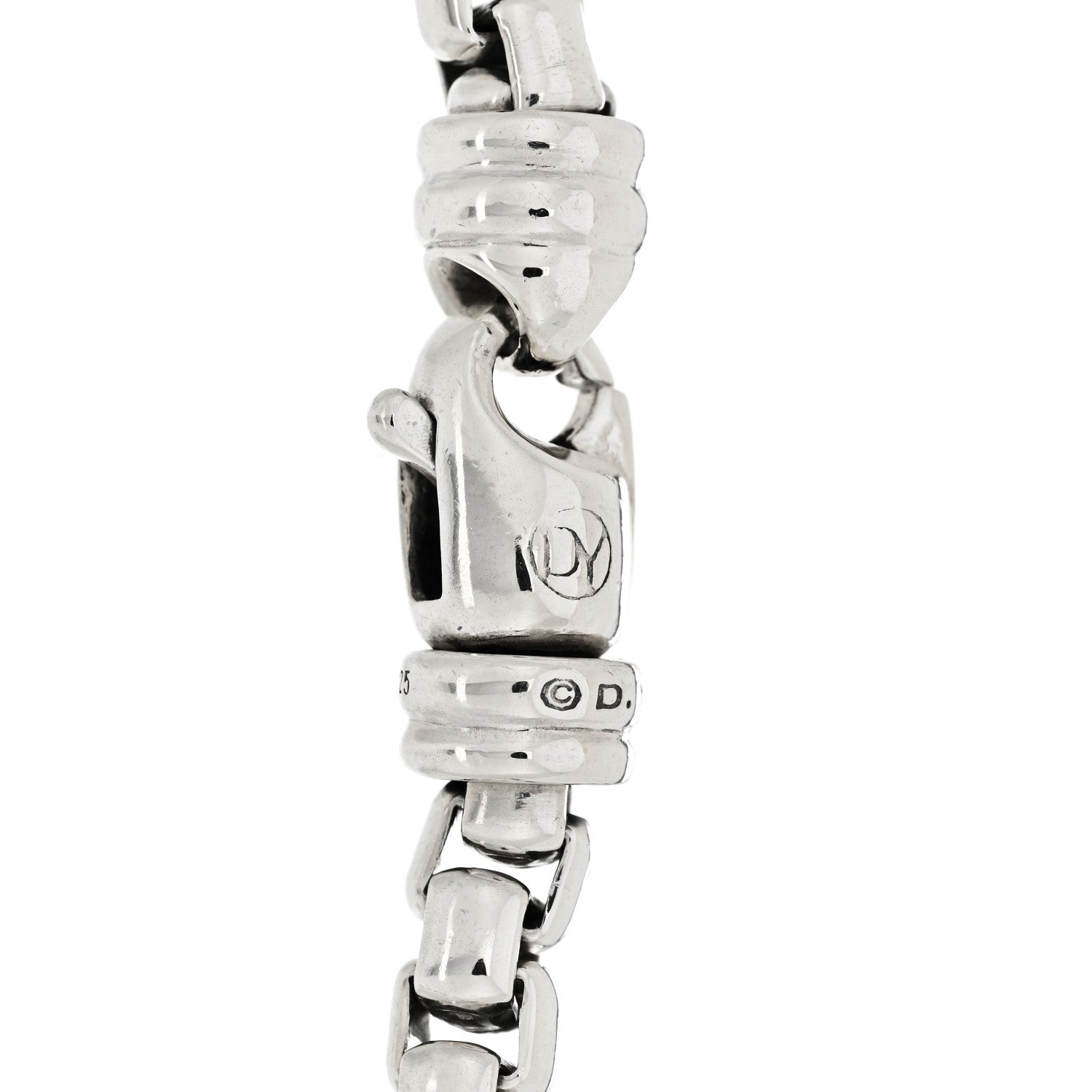 David Yurman Sterling Silver 7mm Box Chain Bracelet 3 of 5
