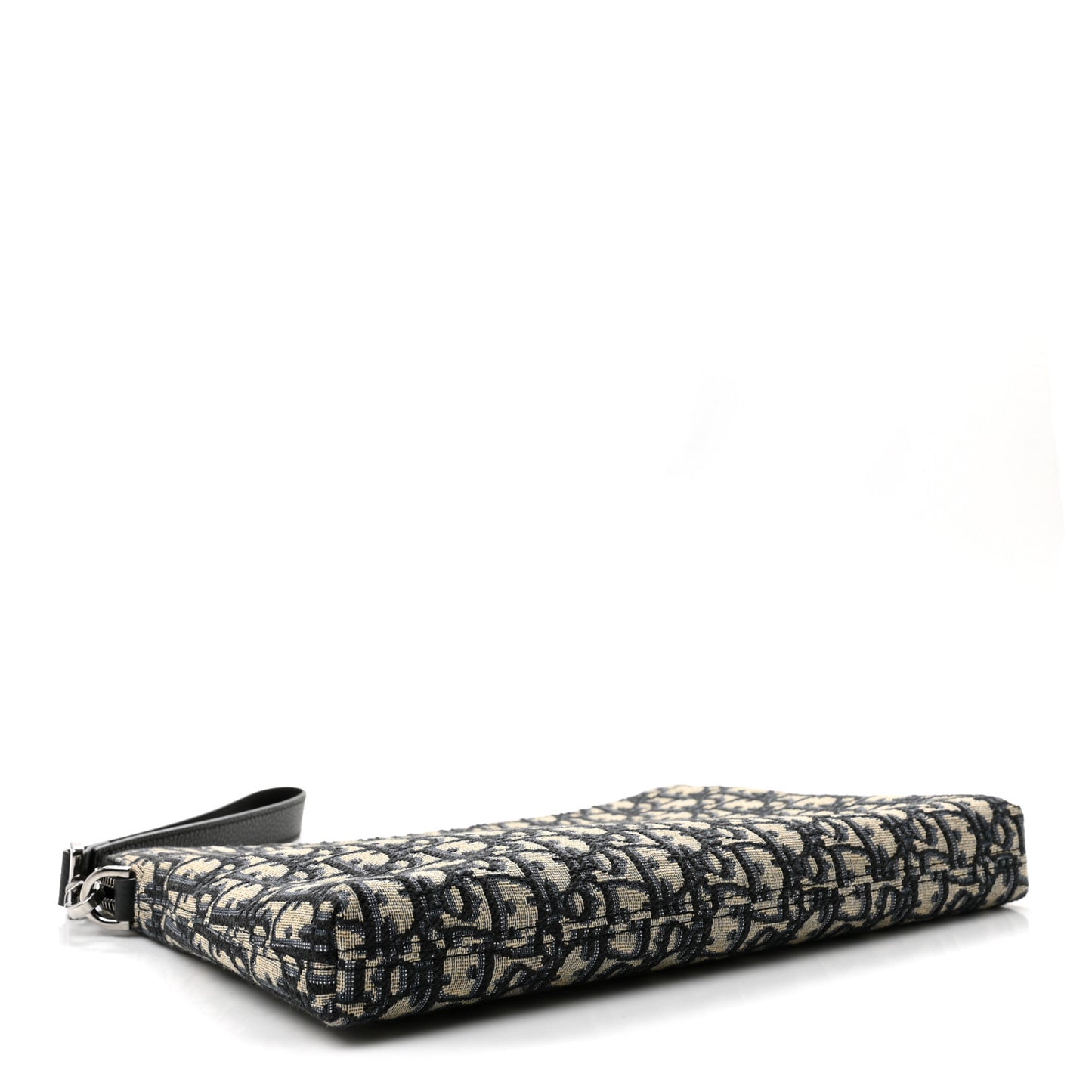 Oblique A4 Zipped Pouch Beige Black