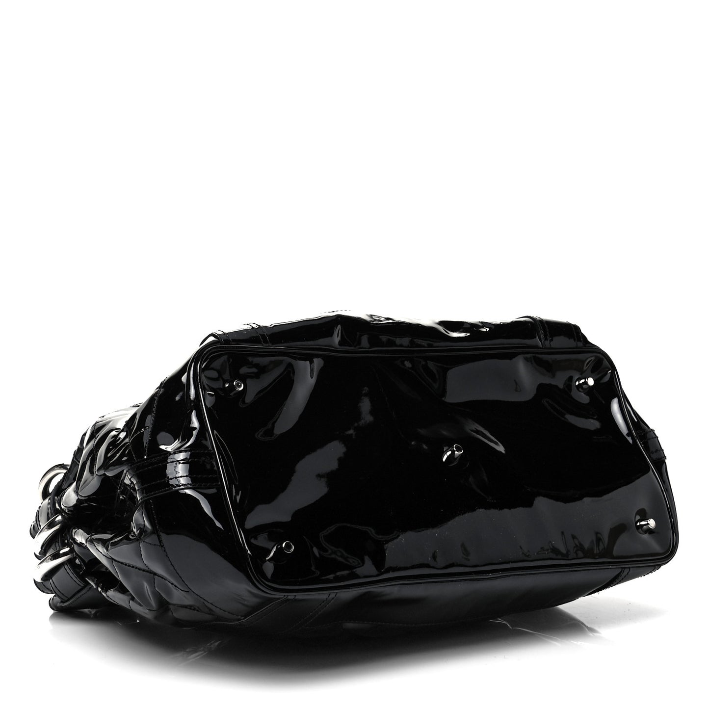 Patent Quilted Beaton Black