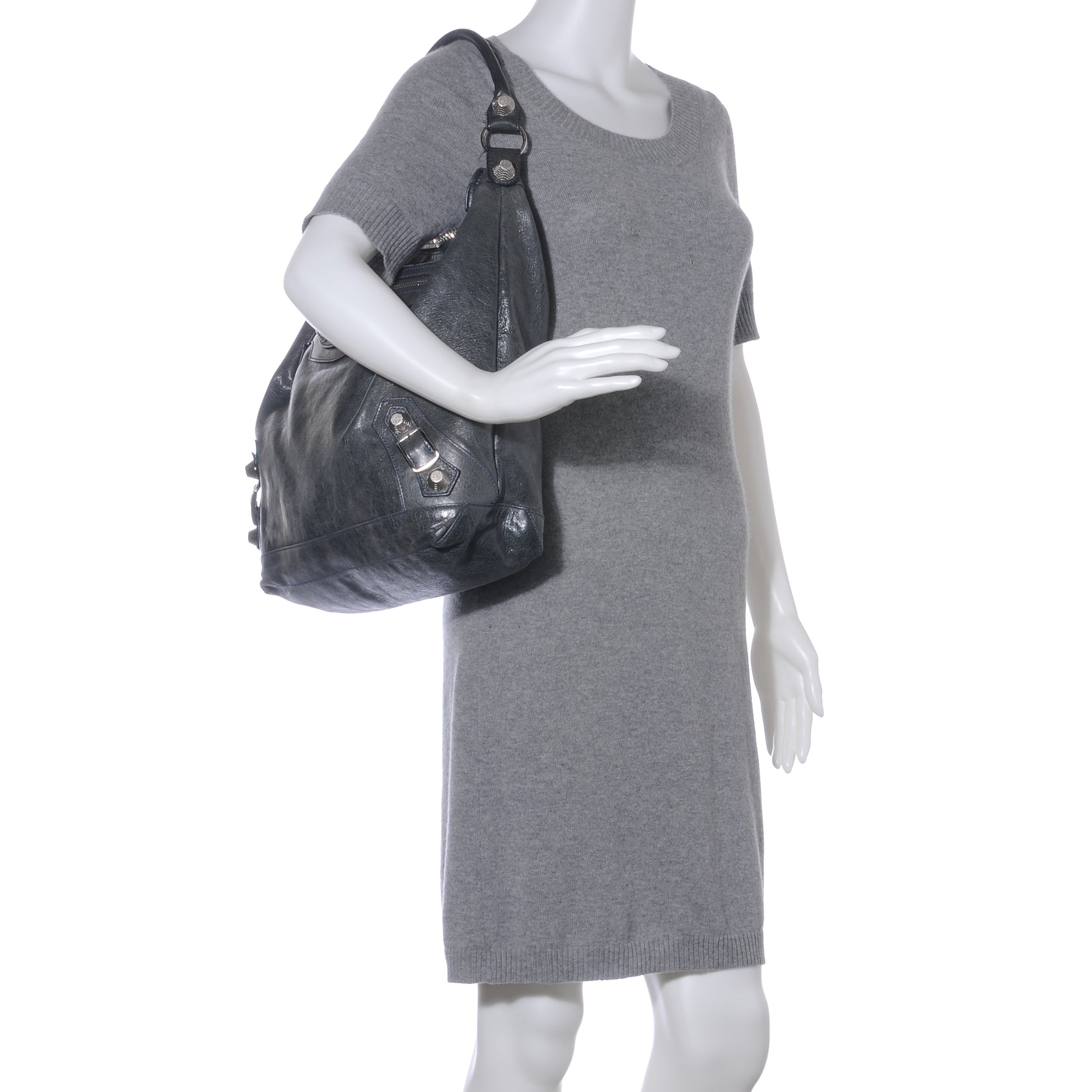 Balenciaga Agneau Giant 21 Silver Hardware Day Hobo Anthracite 2 of 9