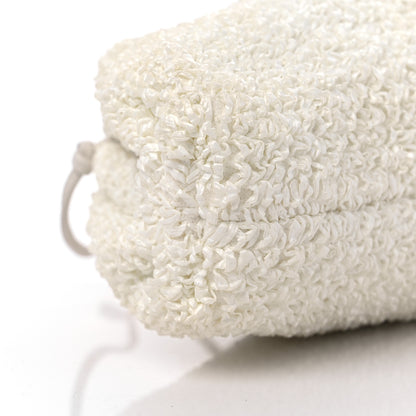 Bottega Veneta Bouclé Curly Raffia The Mini Pouch White Chalk 7 of 10