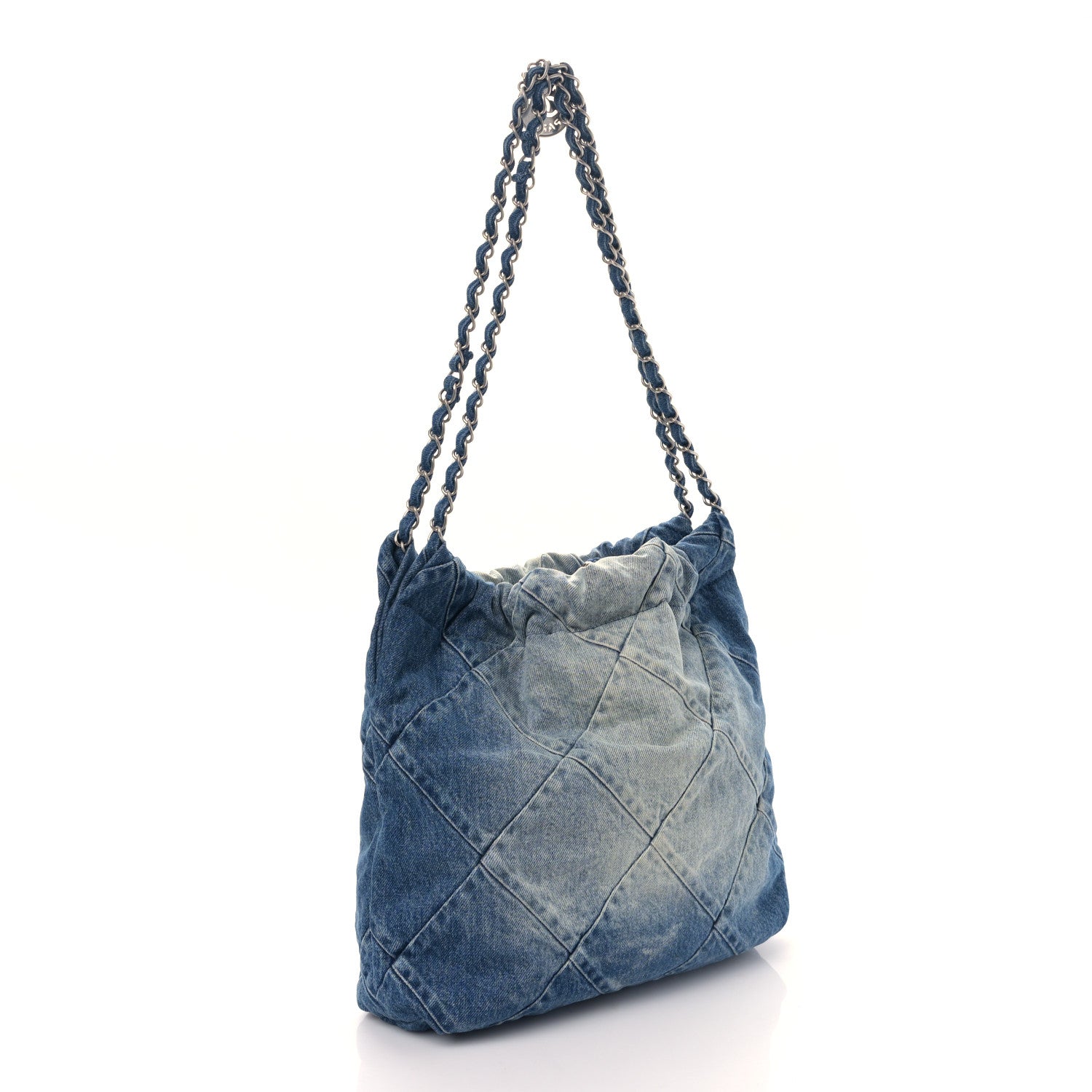 Chanel Denim Quilted Small Chanel 22 Blue 4 of 10