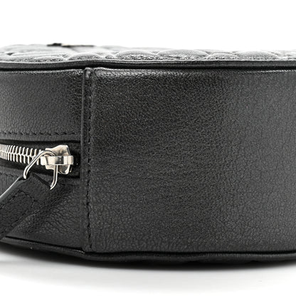 Chanel Goatskin Camellia Quilted Round Clutch With Chain Grey 9 of 9