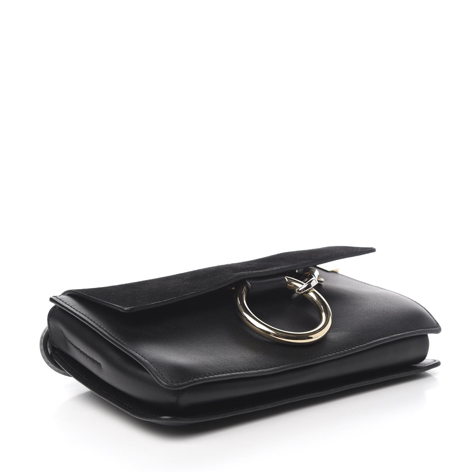 Chloe Suede Calfskin Small Faye Shoulder Bag Black 3 of 9
