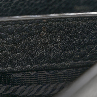 Prada Vitello Daino Double Strap Flap Crossbody Black 10 of 17