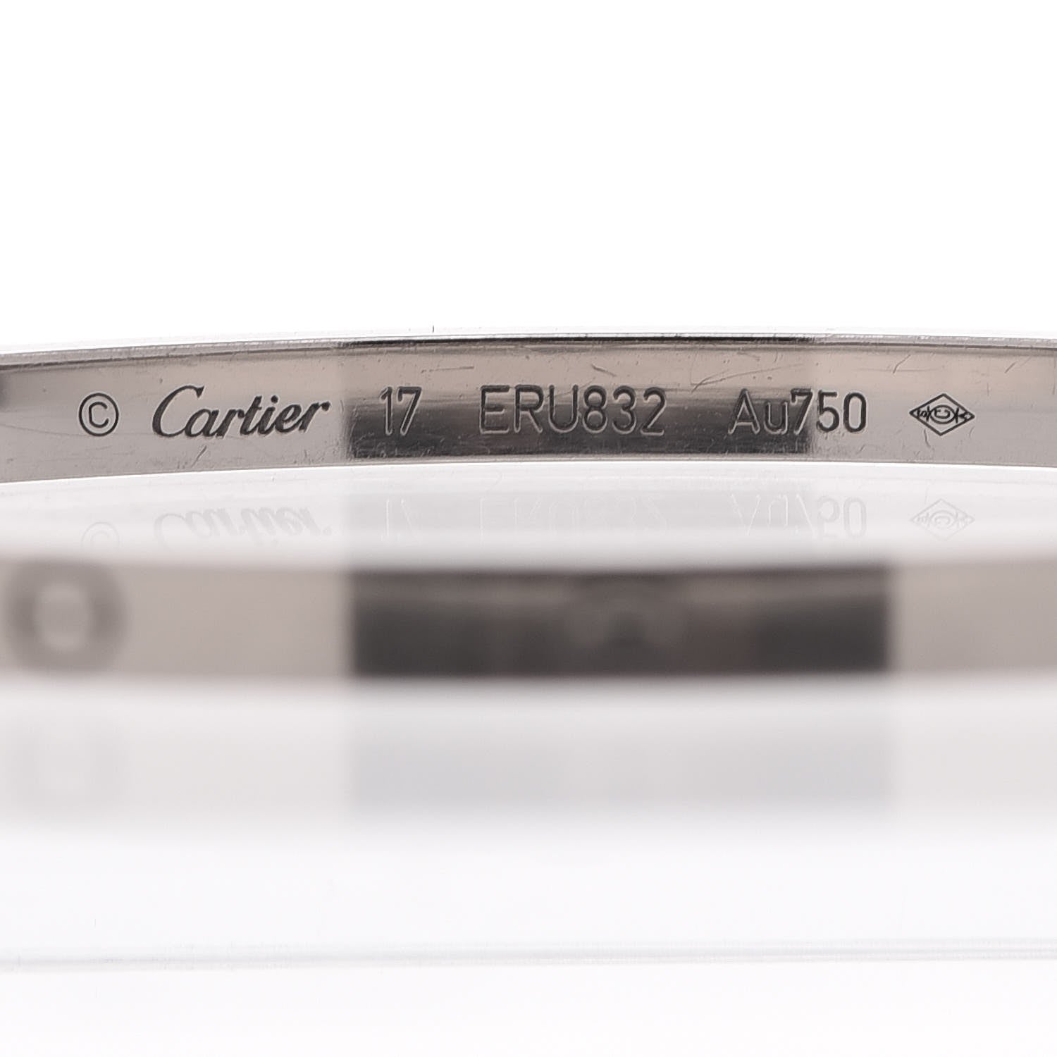 Cartier 18K White Gold Small LOVE Bracelet 17 4 of 5