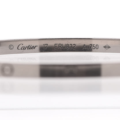 Cartier 18K White Gold Small LOVE Bracelet 17 4 of 5