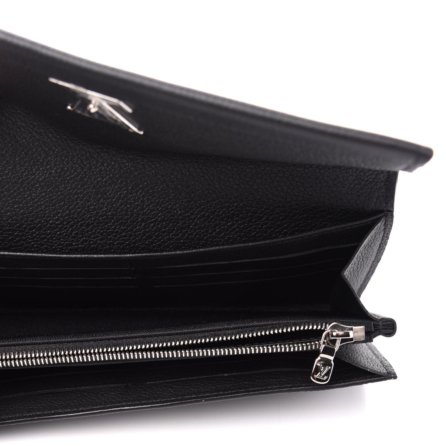 Calfskin Lockme II Wallet Black