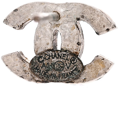 Chanel Crystal Mini CC Earrings Silver 4 of 4