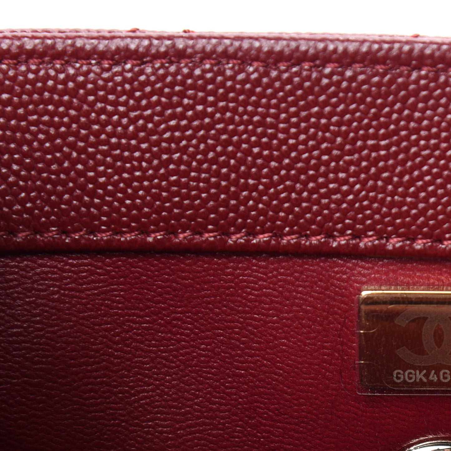 Caviar Lizard Quilted Mini Coco Handle Flap Red