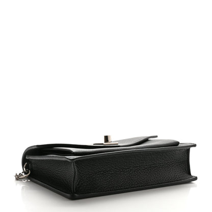 Louis Vuitton Soft Calfskin My Lockme Chain Pochette Black 3 of 8