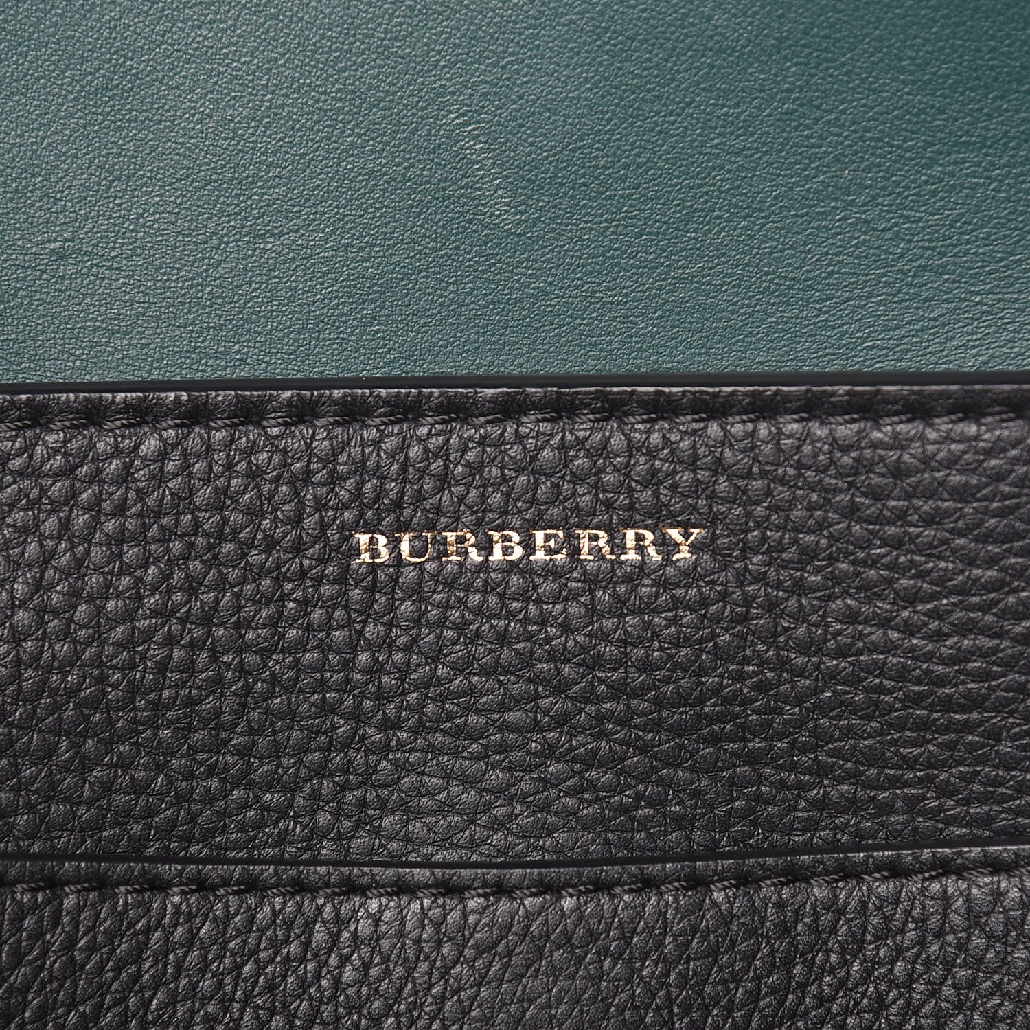 Burberry Soft Grain Calfskin Large Belt Bag Black Sea Green 8 of 10