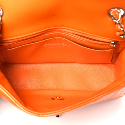 Chanel Patent Quilted Mini Rectangular Flap Orange 5 of 13